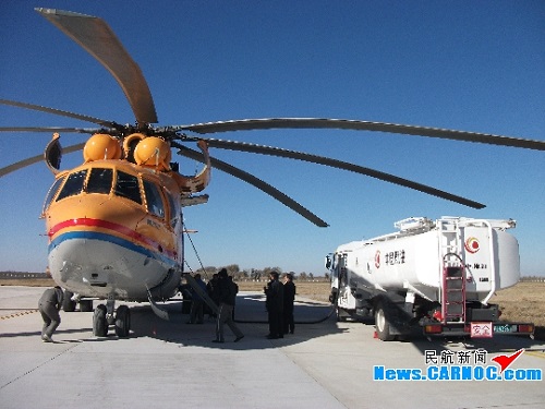 丹凤机场顺遂包管全球最大的直升机米-26转场航行